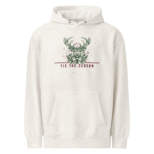 Funny Bloody Wall Mount Deer Hunter  Holiday Hoodie (Unisex Premium Mid-weight Hoodie)